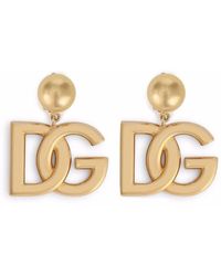 Dolce & Gabbana - Clip -oorbellen Met Dg -logo - Lyst