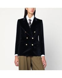 Tagliatore - Velvet Double-Breasted Jacket - Lyst