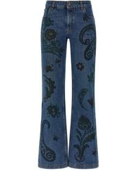 Etro - Jeans Met Paisley-Print - Lyst
