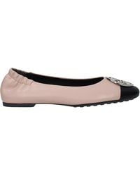 Tory Burch - Ballerine Claire Womens Leder rosa/schwarz - Lyst