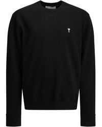 Ami Paris - "Ami De Coeur" Crew-Neck Sweatshirt - Lyst