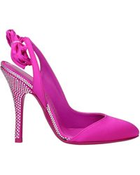 The Attico - Las sandalias de penthouse mujeres satin fuxia - Lyst