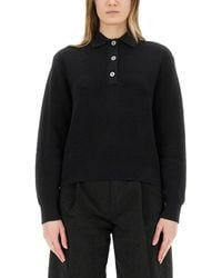 Studio Nicholson - Chesapeake Knit Polo Shirt - Lyst
