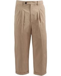Drole de Monsieur - Dr Le De Monsieur Cropped Pants With Cotton - Lyst