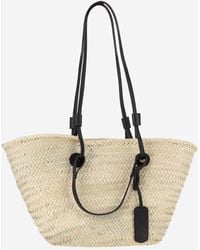 Filippo Catarzi 1910 - Straw Bag With Logo - Lyst