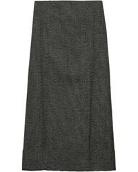 Prada - Wool Long Skirt - Lyst
