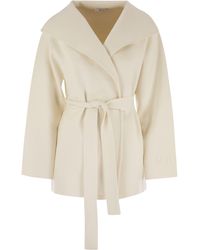 Max Mara - Rea Viscose And Wool Dressing Gown Coat - Lyst