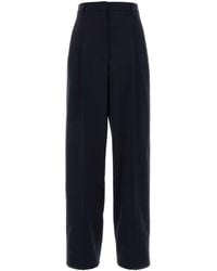 Miu Miu - Dark Stretch Wool Wide-Leg Pant - Lyst