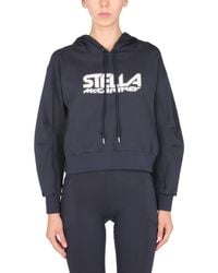 Stella McCartney - Modern Scuba Sweatshirt With Logo And Drawstring Hood - Lyst