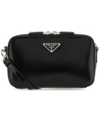 Prada - Leather Brique Crossbody Bag - Lyst
