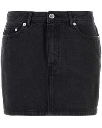 A.P.C. - Denim Mini Skirt - Lyst