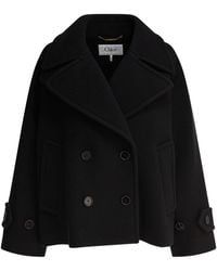Chloé - Chloé Short Wool Coat - Lyst