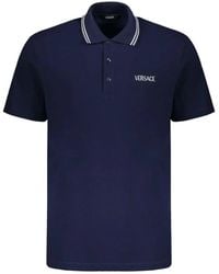 Versace - Cotton Polo Shirt - Lyst