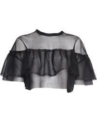 Philosophy Di Lorenzo Serafini - Philosophy By Lorenzo Serafini Transparent Shirt With Flyer - Lyst