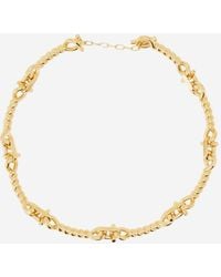 Ferragamo - Necklace Torchon Hook-Tone Brass - Lyst