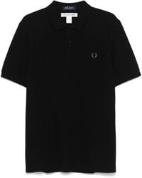 Comme des Garçons - X Fred Perry Poloshirt Met Tekst-Print - Lyst