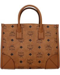MCM - Handbags For /Cognac Fabric - Lyst