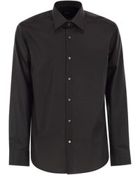 BOSS - Regular Fit Hemd aus bügelleichter Baumwollpopeline - Lyst