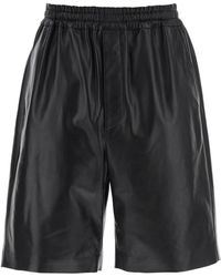 Jil Sander - Leather Bermuda Shorts Voor - Lyst