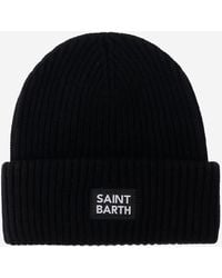 MC2 Saint Barth - Wool Blend Beanie With Logo - Lyst