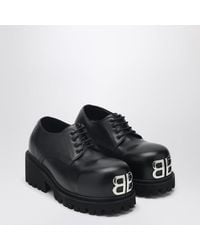 Balenciaga - Oversized Toe Derby Dress Shoes With Metal Logo - Lyst