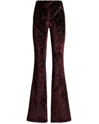 Etro - Flared Trousers With Jacquard Effect - Lyst