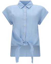 120% Lino - 100% Linen Mini Shirt - Lyst
