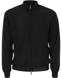Fedeli - Favonio Virgin Wool Sweater With Full Zipper - Lyst