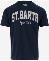 Mc2 Saint Barth - Cotton T Shirt With Logo Print - Lyst