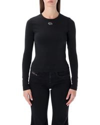 DIESEL - T-Uncutieslong-Ls-Od T-Shirt With Oval D Logo - Lyst