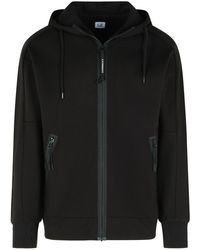 C.P. Company - C.P. Felpa Di Cotone Nera Dell'Azienda - Lyst