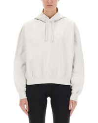Y-3 - Relaxed Fit Hooded Sweatshirt With Subtle Logo Detail - Lyst