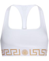 Versace - Bra With Elastic Band Featuring The Greca Motif - Lyst