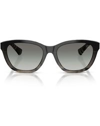 Burberry - Zonnebril Be4486 42008 G Geruit Gradiënt Grijs/rokerig Grijs Dames - Lyst