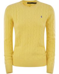 Polo Ralph Lauren - Wolle und Kaschmir -Kabel -Strickpullover - Lyst