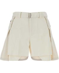 Sacai - Polyester And Denim Shorts - Lyst
