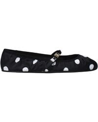 Dolce & Gabbana - Dolce&Gabbana Ballerine Donna Tessuto Nero - Lyst