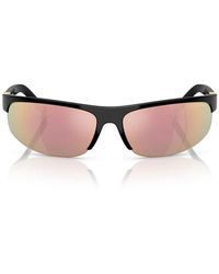 Miu Miu - Sonnenbrille Mua02 S 1 Ab90 J Schwarz/Rosa verspiegelt Damen - Lyst