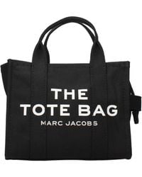 Marc Jacobs - Borse A Mano The Tote Bag Donna Tessuto Nero - Lyst