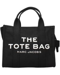 Marc Jacobs - Borse A Mano The Tote Bag Donna Tessuto Nero - Lyst