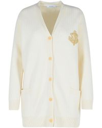 Max Mara - 'ravello' White Wool Blend Cardigan - Lyst