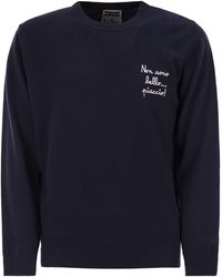 Mc2 Saint Barth - Heron Pullover mit Rundhalsausschnitt und Stickerei auf der Vorderseite - Lyst