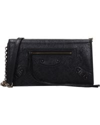 Balenciaga - Pochette Le City Donna Pelle Nero - Lyst