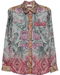 Pierre Louis Mascia - Camisa de seda estampada de - Lyst