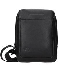 Piquadro - Leather Shoulder Bag - Lyst