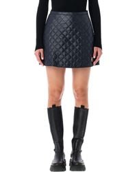 Moncler - Diamond-Quilted Mini Skirt - Lyst