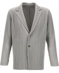 Issey Miyake - Single-Breasted Pleated Blazer - Lyst