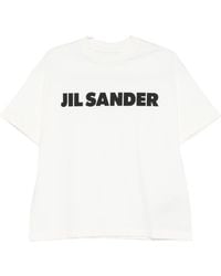 Jil Sander - Camiseta Con Logo Y Cuello Redondo - Lyst