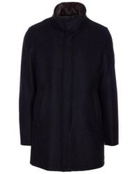 Herno - Coat With Eco Fur Collar - Lyst