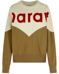Isabel Marant - 'khaki Houston' Dark Cotton Blend Sweatshirt - Lyst